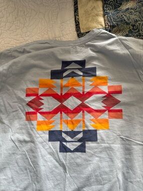 Pendleton Pale Blue Short Sleeve Tee with Navy Logo